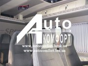 Шторы автомобильные в Sprinter, VW Crafter дл.база серые
